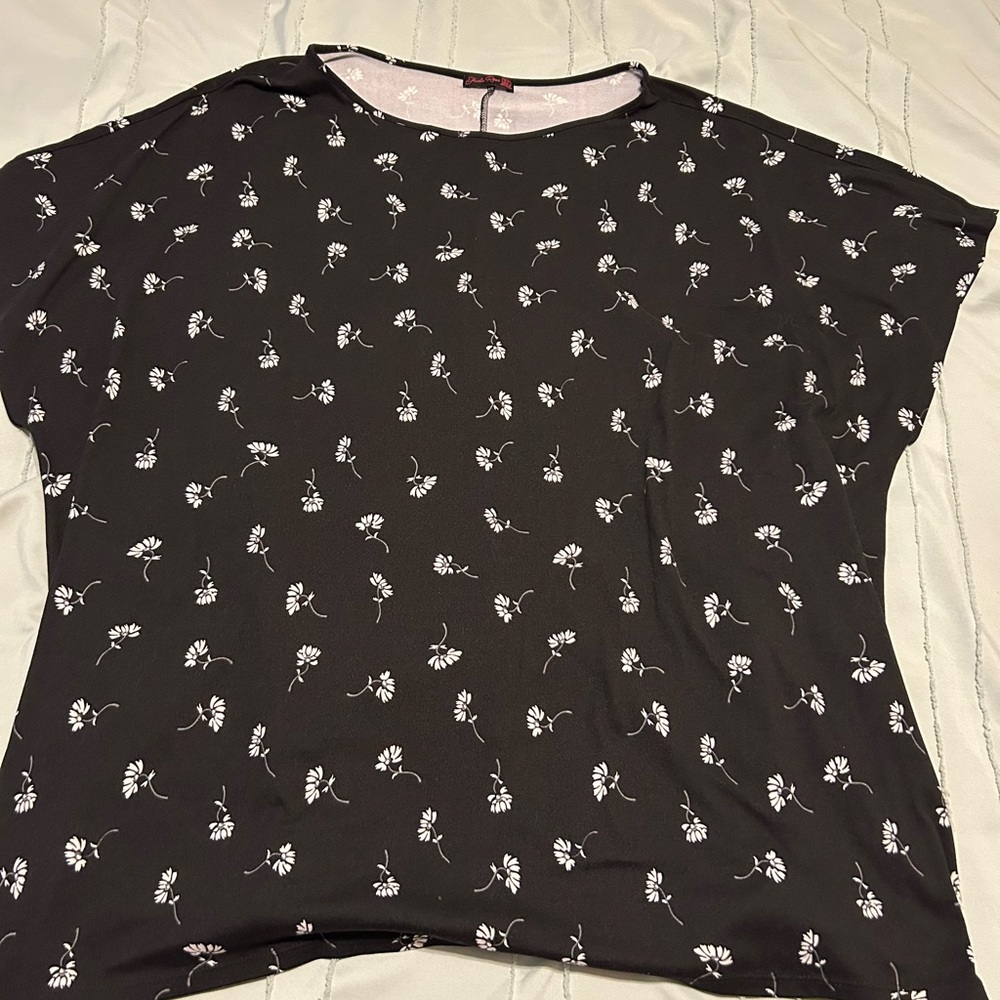 Floral Black Women's Top